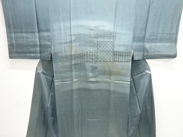 JAPANESE KIMONO / ANTIQUE MENS JUBAN / SILK / FENCE